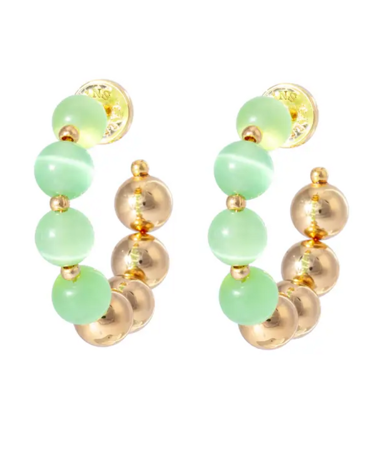 Talis Chains Tokyo Green Gold Earrings