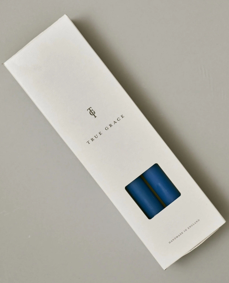 True Grace Teal Blue Dining Candle
