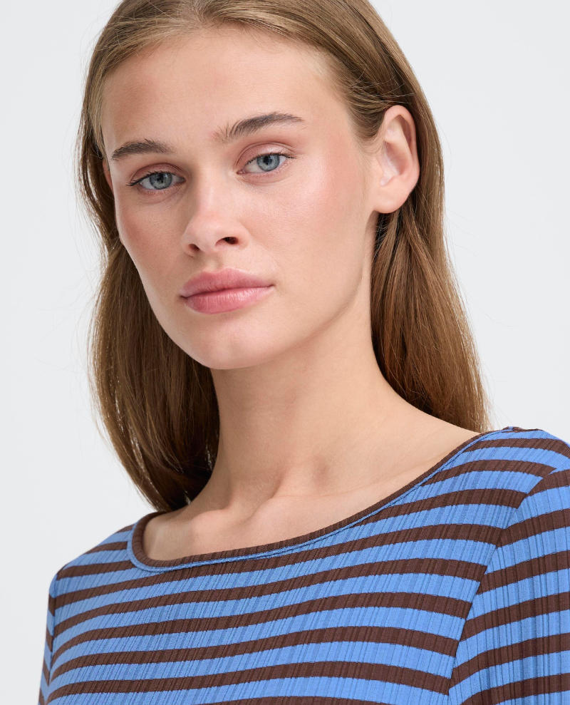 Ichi Cella Blue Stripe T-Shirt