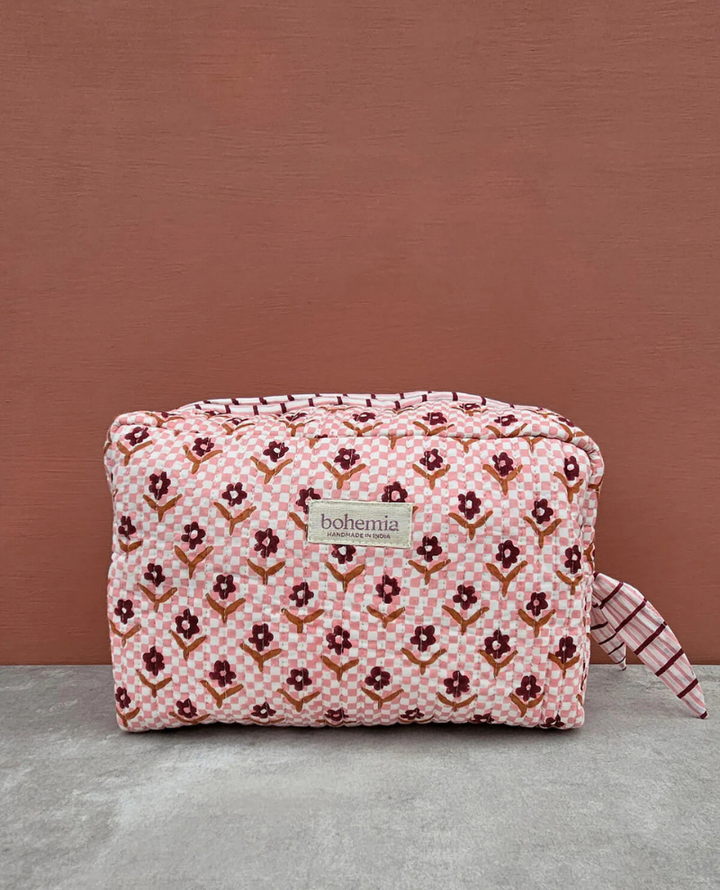 Bohemia Design Daisy Check Pink Washbag Large