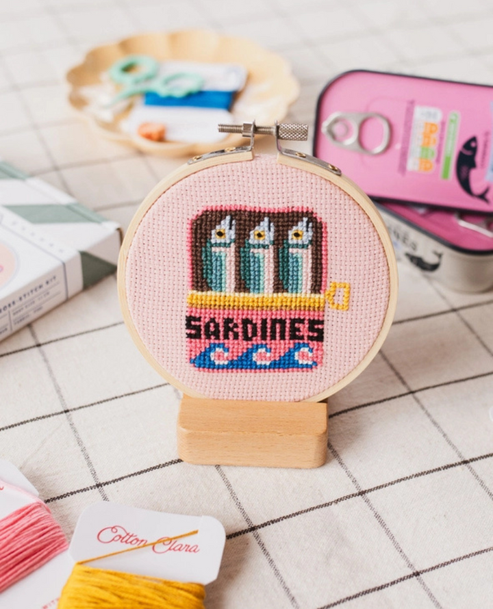Cotton Clara Sardines Cross Stitch Kit