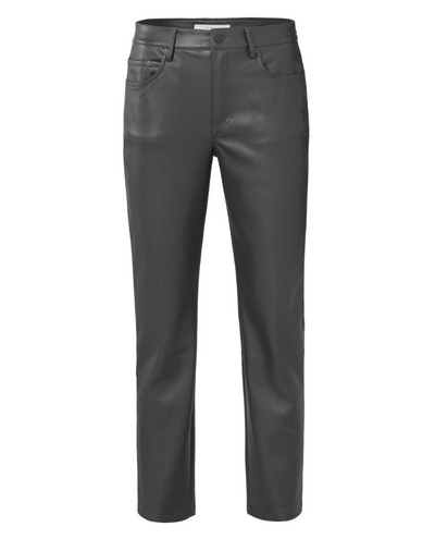 Yaya Grey Faux Leather Trousers