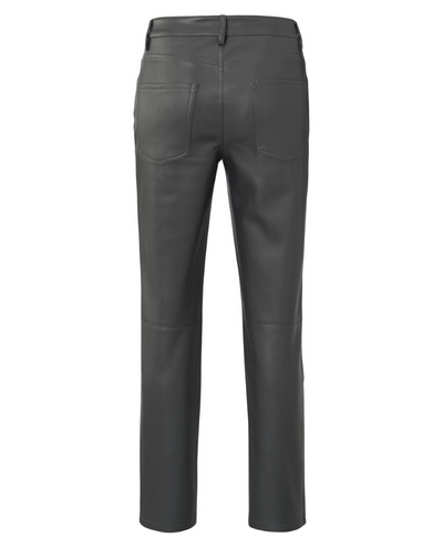 Yaya Grey Faux Leather Trousers