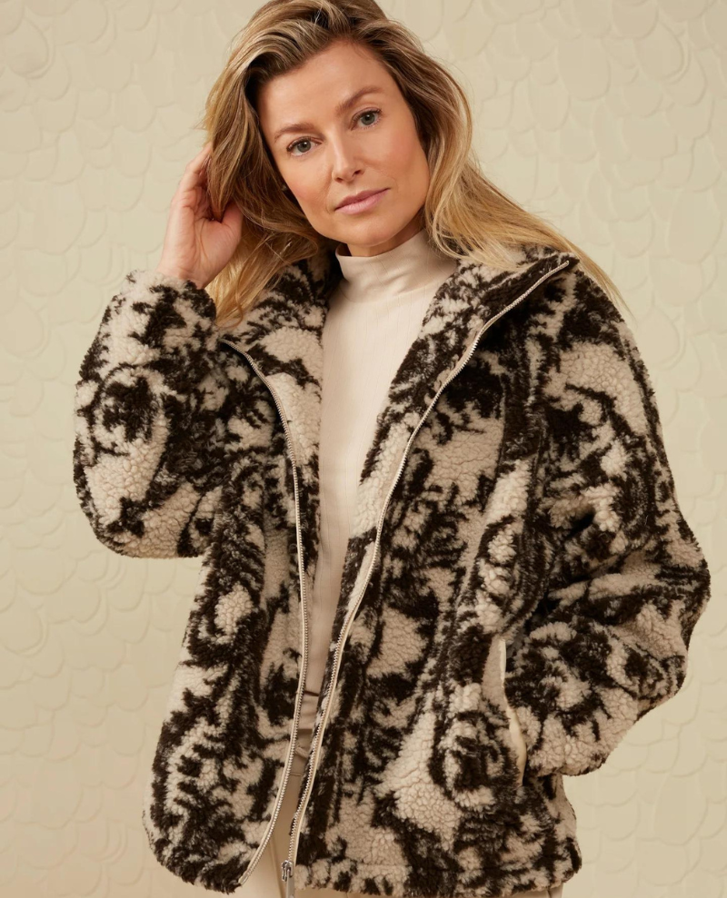 Yaya Peyote Printed Teddy Jacket