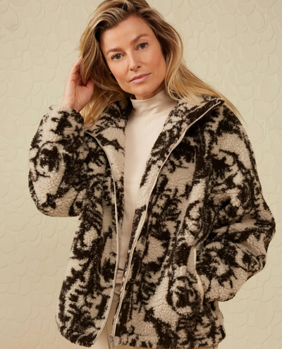 Yaya Peyote Printed Teddy Jacket