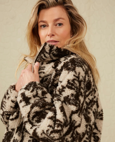 Yaya Peyote Printed Teddy Jacket