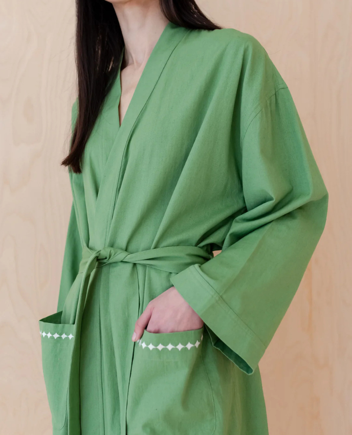 TBCo Green Cotton and Linen Robe Popup