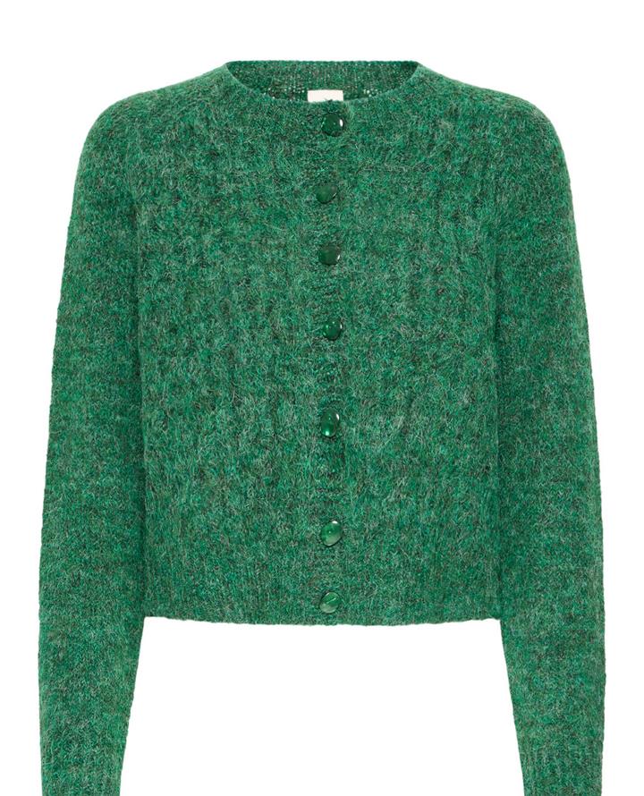 Ichi Belablue Pine Green Cardigan