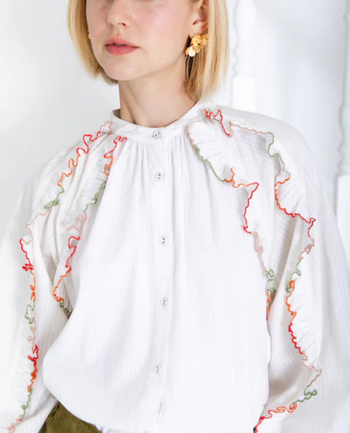 Bonte Alice Ecru Ruffle Shirt