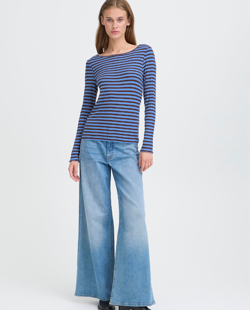 Ichi Cella Blue Stripe T-Shirt