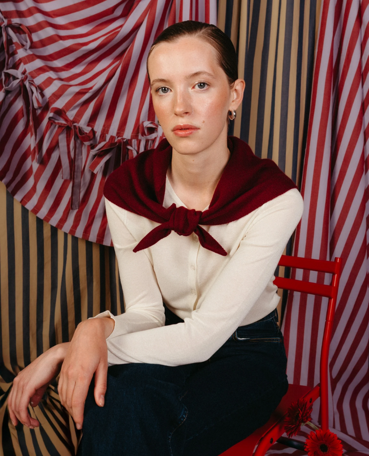 TBco. Triangle Burgundy Scarf