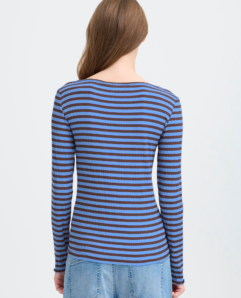 Ichi Cella Blue Stripe T-Shirt