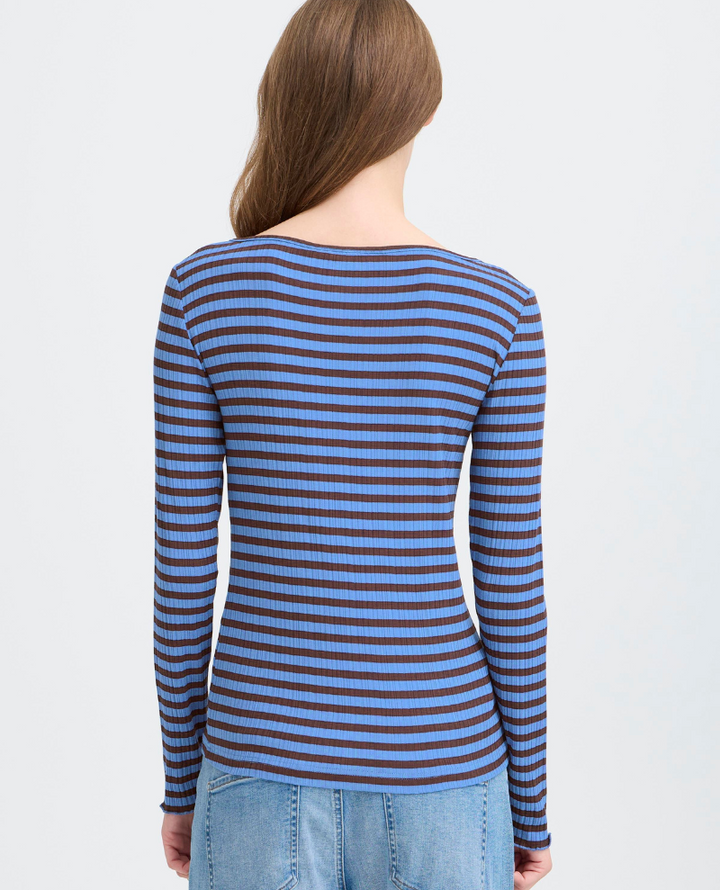 Ichi Cella Blue Stripe T-Shirt