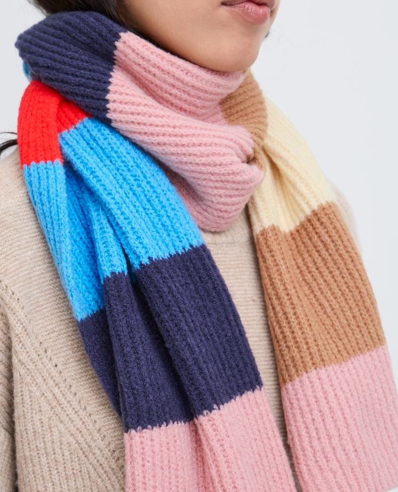 Ichi Matiki Blue Stripe Scarf