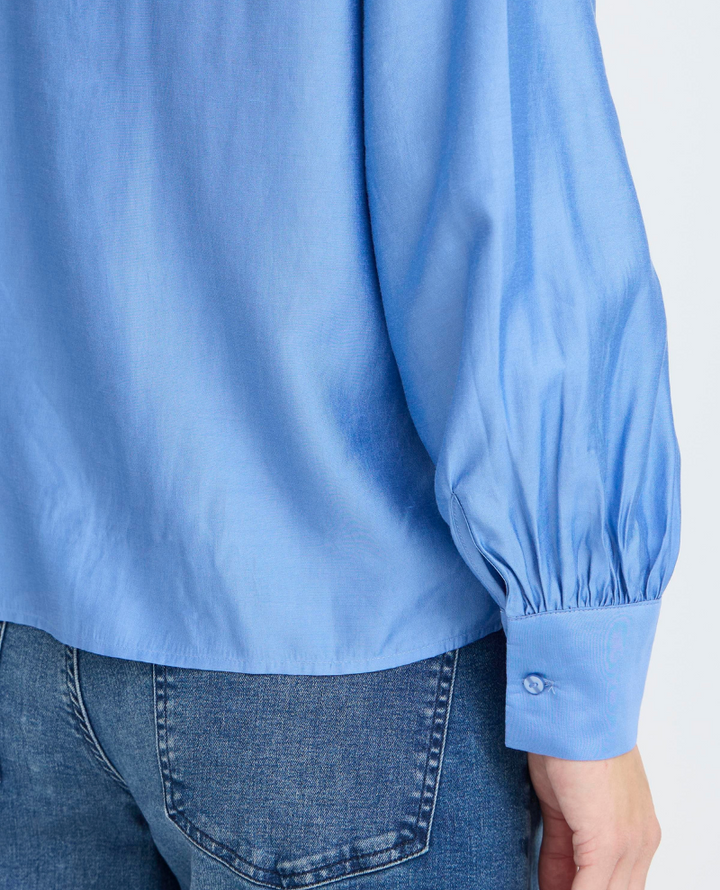 Ichi Karlani Blue Ruffle Shirt