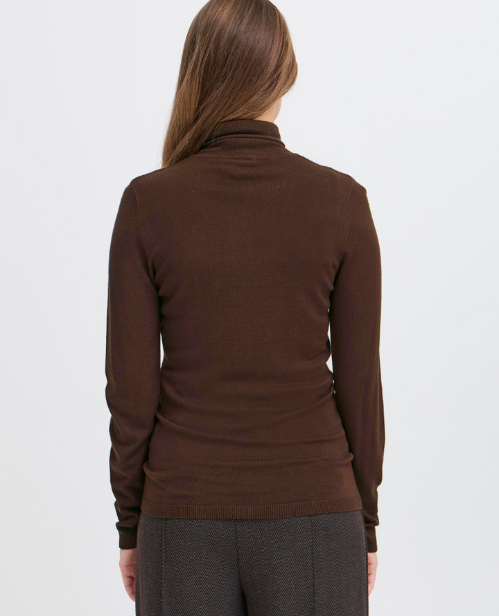 Ichi Mafa Coffee Brown Rollneck Knit