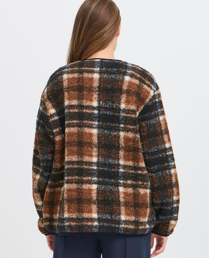 Ichi Kolira Navy Check Jacket
