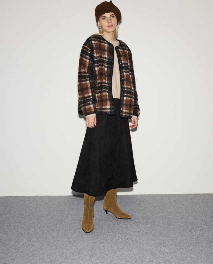 Ichi Kolira Navy Check Jacket