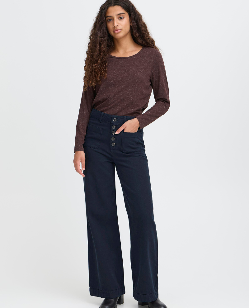 Ichi Hezano Dark Navy Wide Jeans