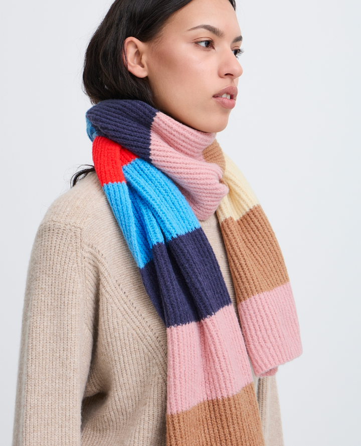 Ichi Matiki Blue Stripe Scarf