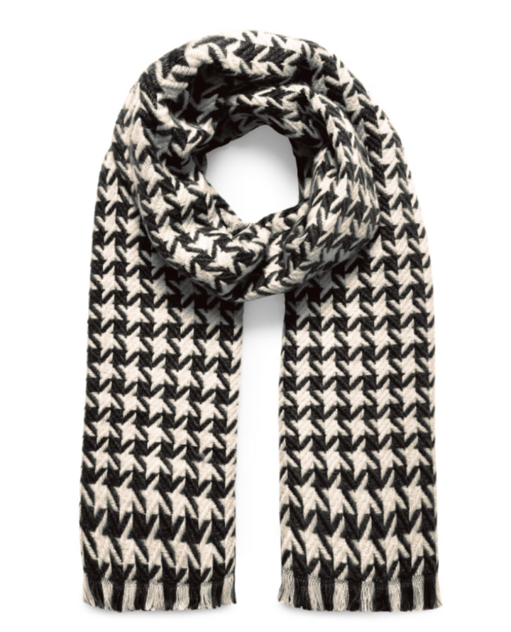 Ichi Vanjaa Black Houndstooth Scarf