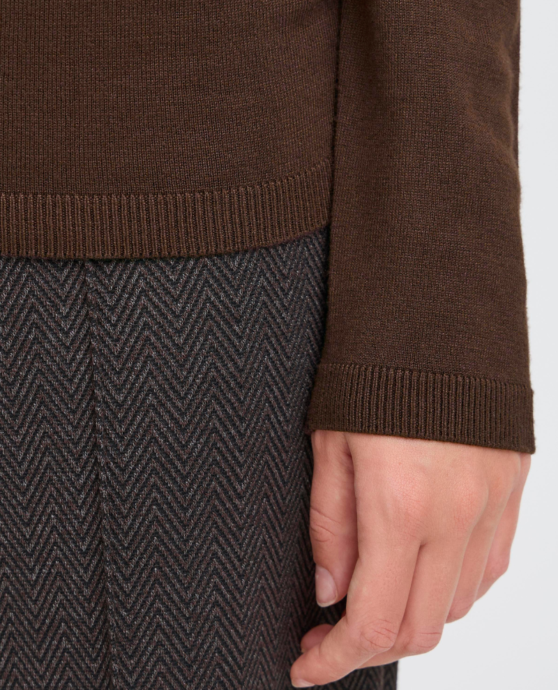 Ichi Mafa Coffee Brown Rollneck Knit