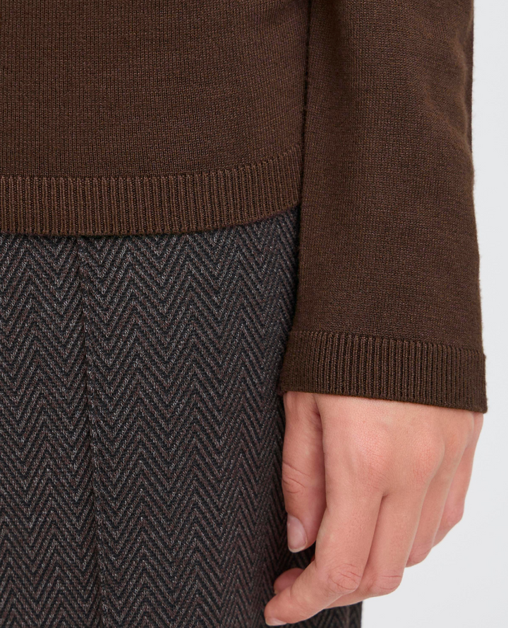 Ichi Mafa Coffee Brown Rollneck Knit