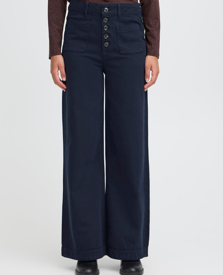 Ichi Hezano Dark Navy Wide Jeans