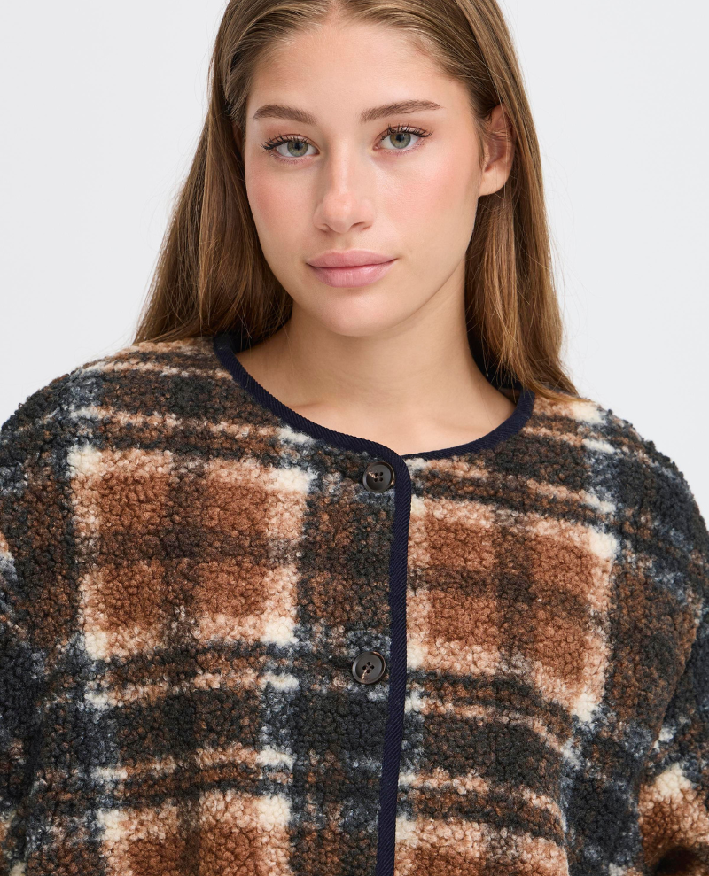 Ichi Kolira Navy Check Jacket