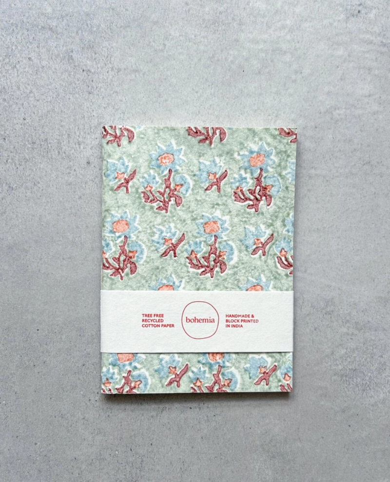 Bohemia Design Posie Green Medium Notebook