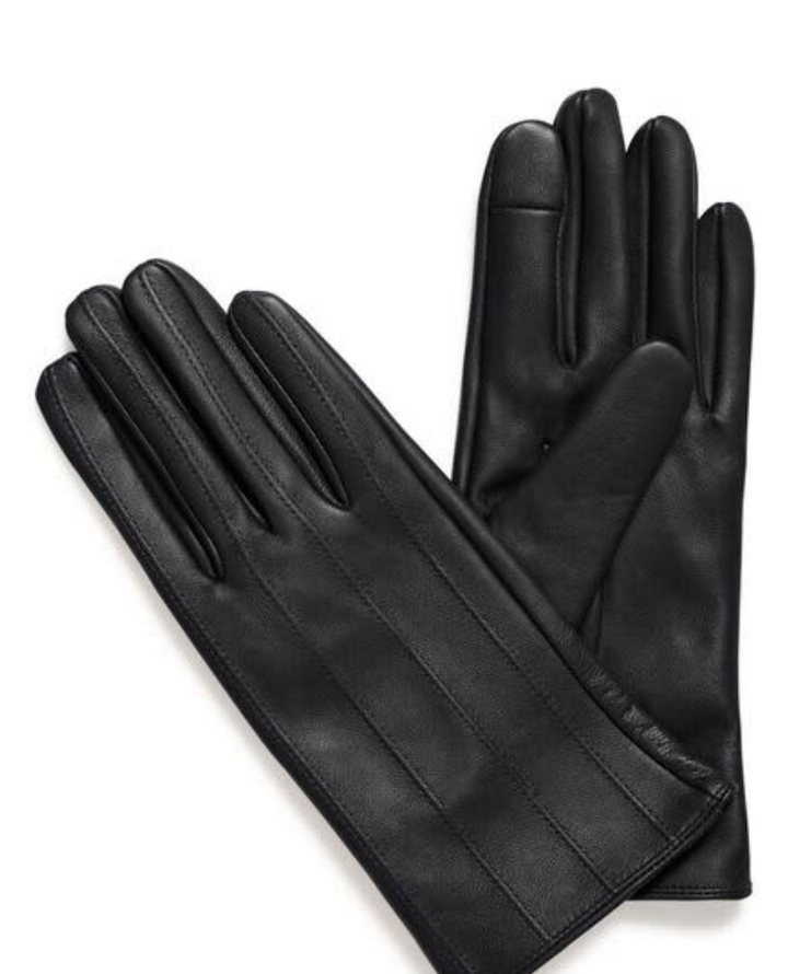 Ichi Lilje Black Leather Gloves