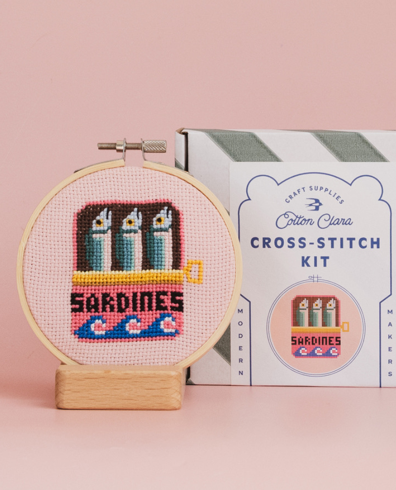 Cotton Clara Sardines Cross Stitch Kit