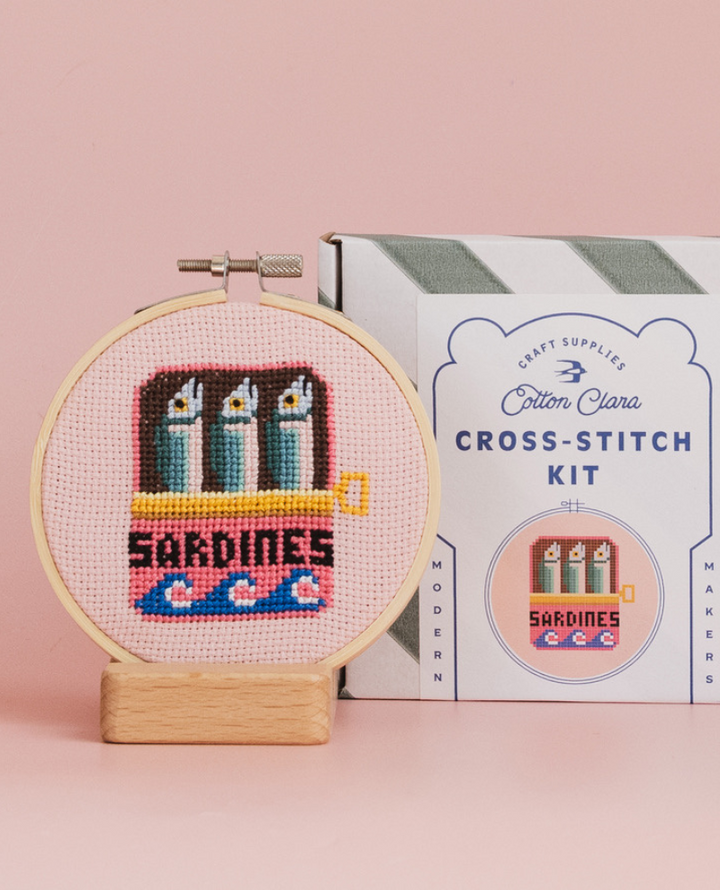 Cotton Clara Sardines Cross Stitch Kit