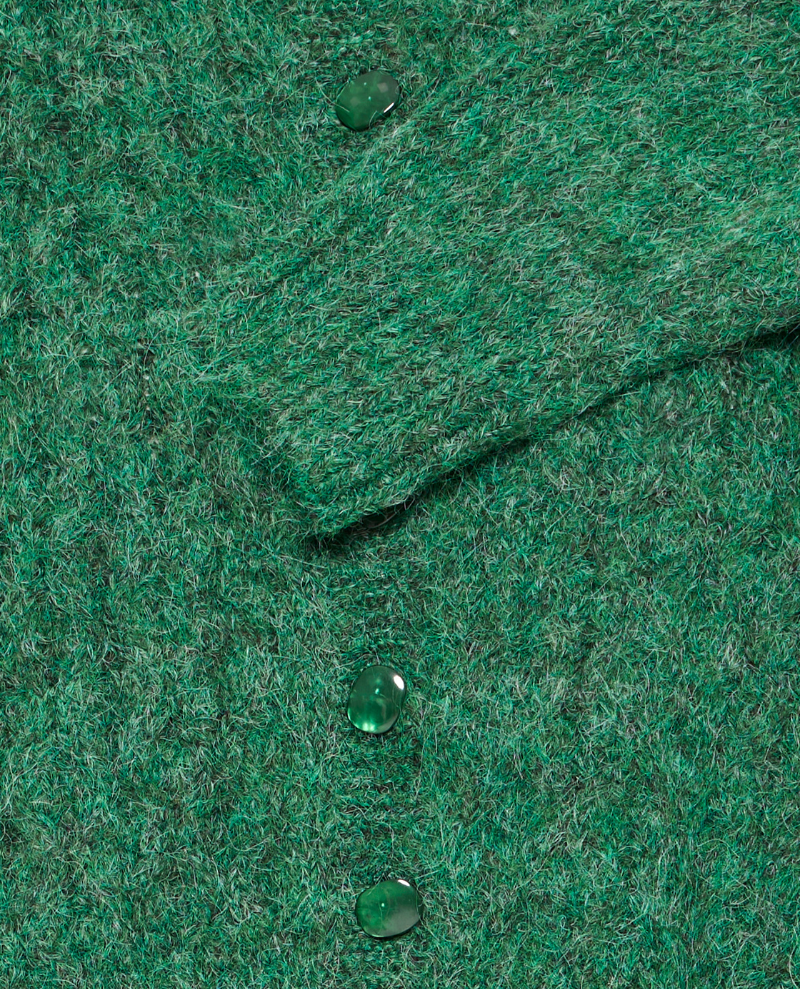 Ichi Belablue Pine Green Cardigan
