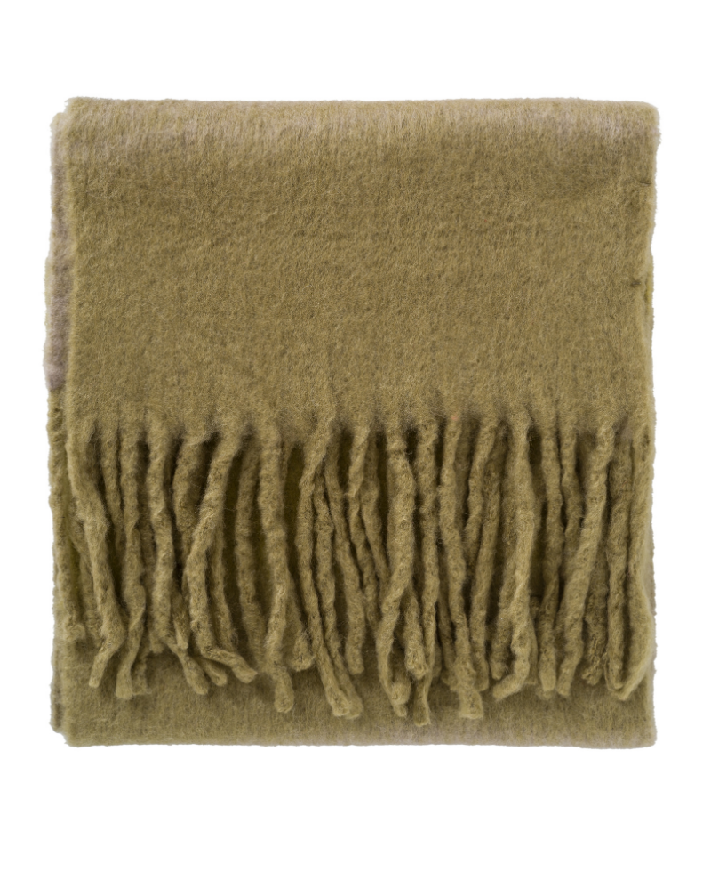 Yaya Army Green Colourblock Scarf