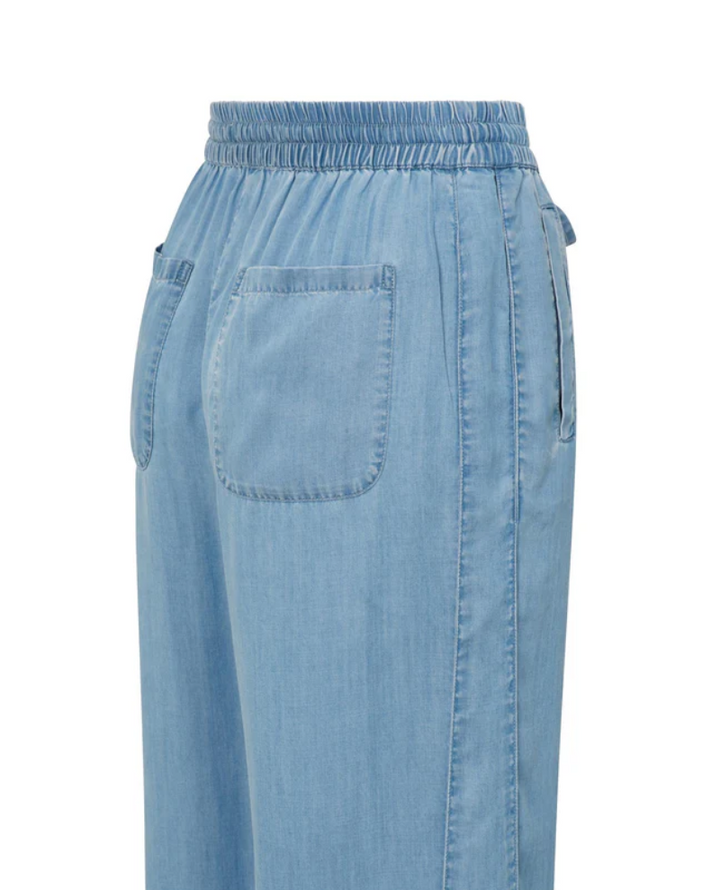Yaya Chambray Wide Leg Trousers
