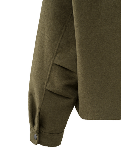 Yaya Dark Army Green Wool Mix Jacket