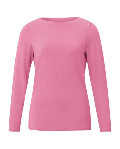 Yaya Boatneck Pink Long Sleeve T-Shirt