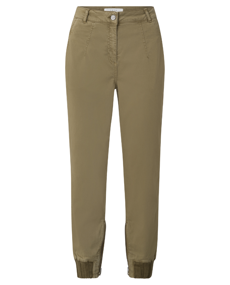 Yaya Gothic Olive Green Cargo Trousers