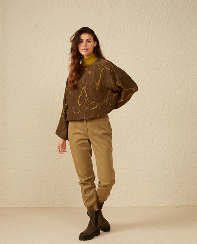 Yaya Gothic Olive Green Cargo Trousers