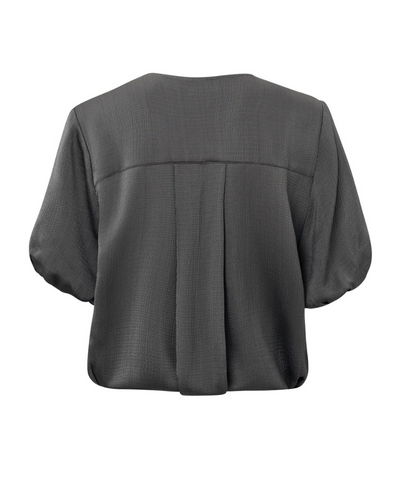 Yaya Magnet Grey Blouson Top
