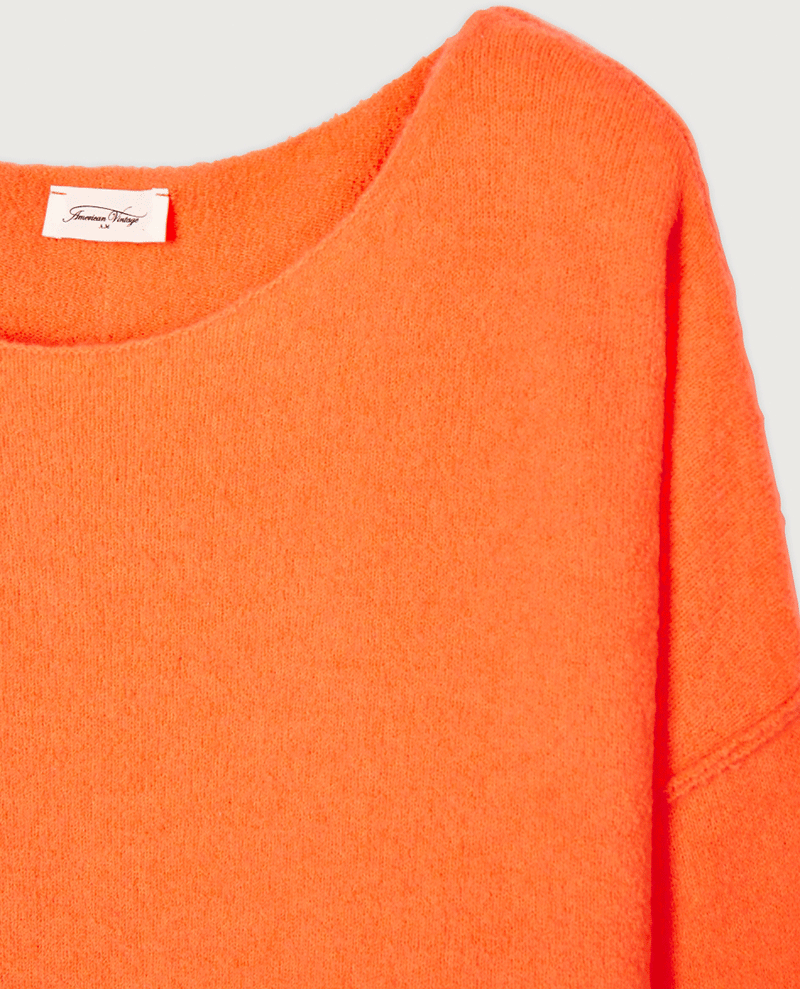 womens american vintage casual knitted pullover sweater with long sleeves and boatneck