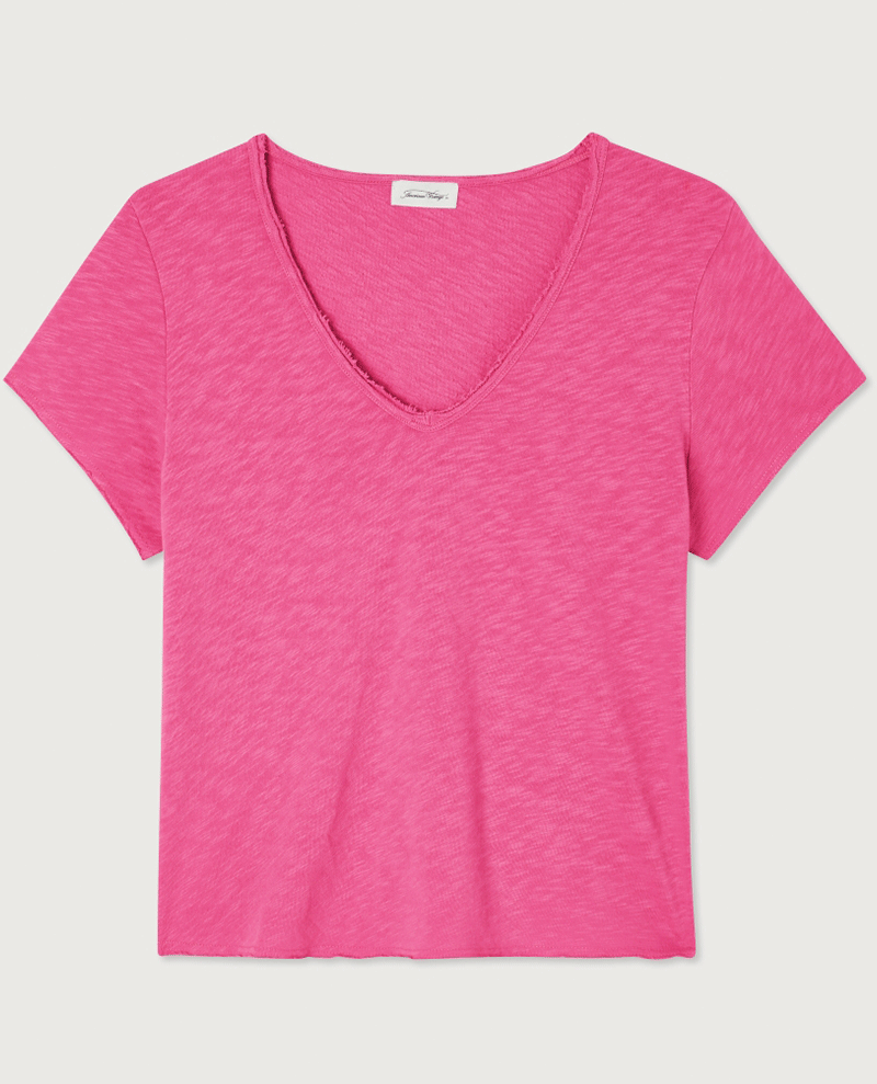 American Vintage Sonoma casual raspberry pinkwomen's basic everyday Short Sleeve T-Shirt