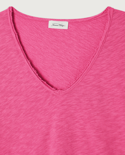 American Vintage Sonoma casual raspberry pinkwomen's basic everyday Short Sleeve T-Shirt