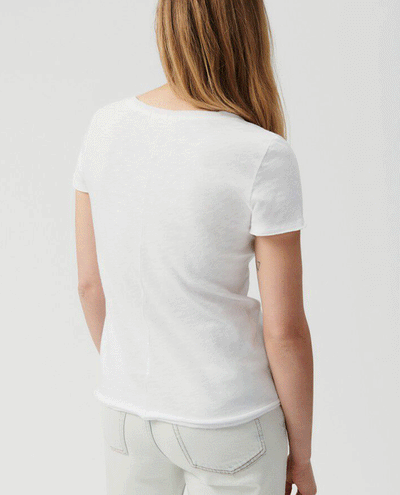 American Vintage Sonoma casual white women's basic everyday Short Sleeve T-Shirt