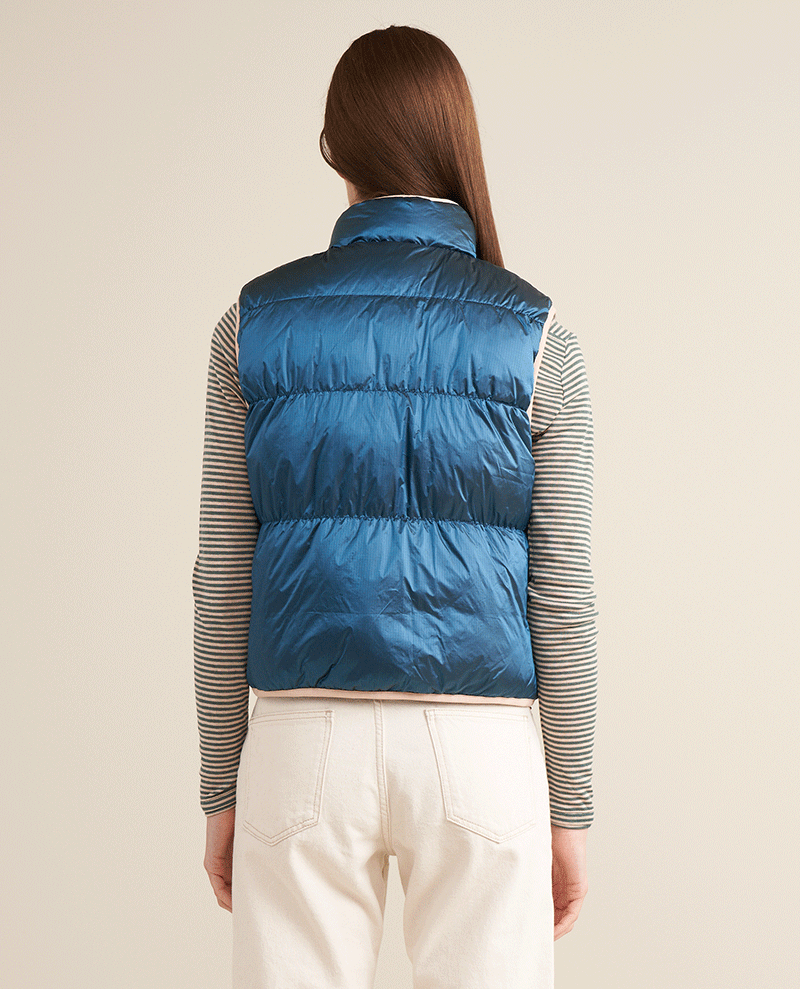 Bellerose Hansel Turquoise Reversible Gilet