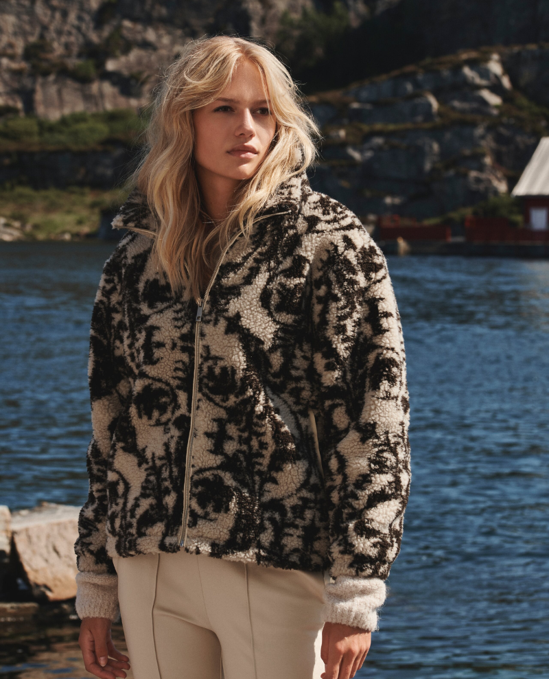 Yaya Peyote Printed Teddy Jacket