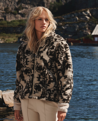 Yaya Peyote Printed Teddy Jacket