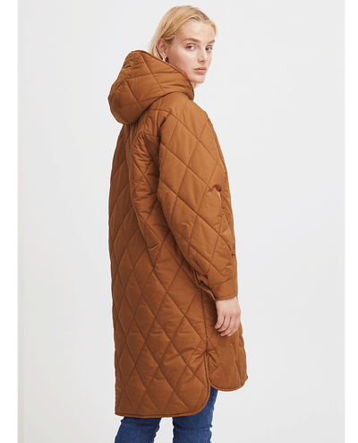 hooded women's autumn lightweight quilted shower proof jacket 