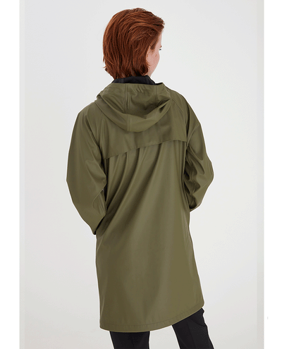 Ichi Tazi Kalamata Olive Green Rain Jacket